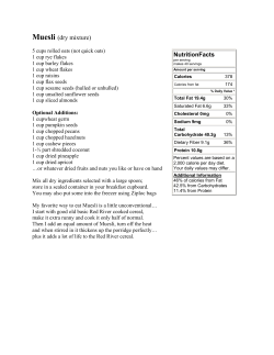 MUESLI (dry mixture)