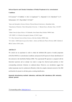 1 Infrared Spectra and Chemical Abundance of Methyl Propionate in