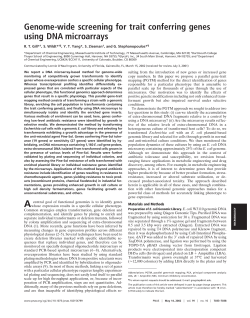 Genome-wide screening for trait conferring genes using DNA