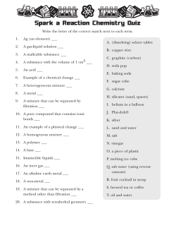 Take the Chemistry Quiz Activity Description #3