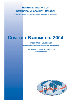 Conflict Barometer 2004