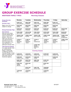 group exercise schedule