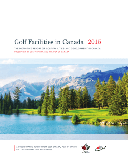 Golf Facilities in Canada 2015 Report