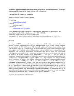 Analysis of Radon-Chain Decay Measurements: Evidence of Solar