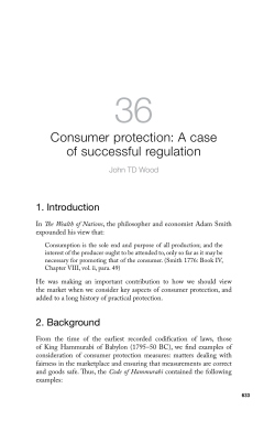 Consumer protection: A case of successful - ANU Press