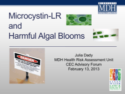 Microcystin-LR and Harmful Algal Blooms