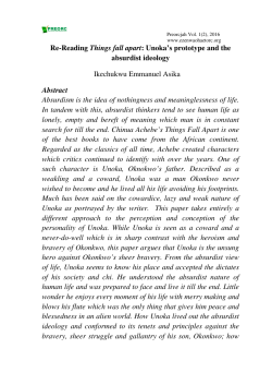 Re-Reading Things fall apart