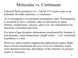 Molecular vs. Continuum