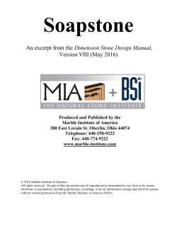 Soapstone - Marble Institute