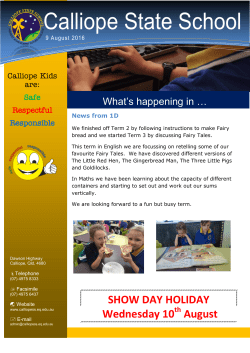 newsletter-09-08-16 - Calliope State School