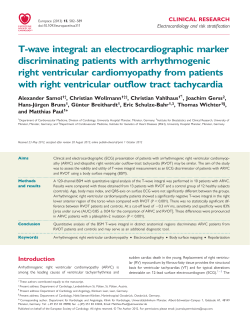 T-wave integral: an electrocardiographic marker discriminating