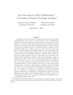 Are Low Interest Rates Deflationary?