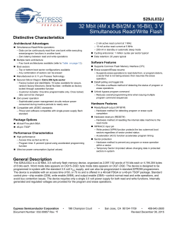 S29JL032J 32 Mbit (4M x 8-Bit/2M x 16