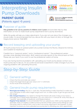 CDC Pump Guidelines over 5s