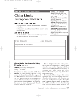 China Limits European Contacts