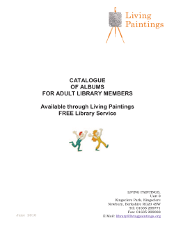 CATALOGUE OF ALBUMS FOR ADULT LIBRARY