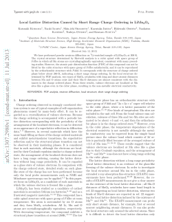 Local Lattice Distortion Caused by Short Range Charge Ordering in