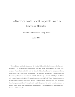 Do Sovereign Bonds Benefit Corporate Bonds in Emerging