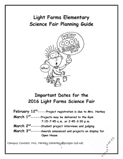 Light Farms Elementary Science Fair Planning Guide