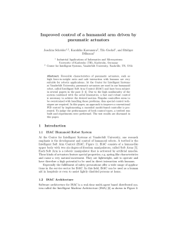 Improved control of a humanoid arm driven by pneumatic actuators