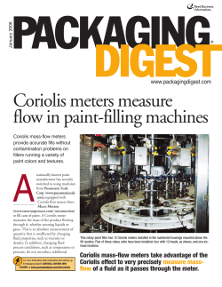 Coriolis meters measure flow in paint-filling machines