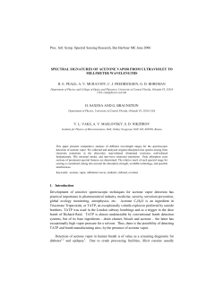 spectral signatures of acetone vapor - Physics