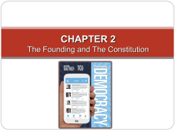 chap 2 The Founding and The Constitution