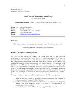 FYSM 1900 D - Carleton University