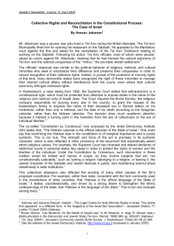 Collective Rights and Reconciliation in the Constitutional Process