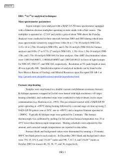 40Ar/39Ar analytical techniques Mass spectrometer parameters