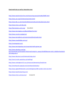 Good math sites as well as interactive ones http://www.teachervision