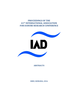 proceedings of the 41st international association for danube