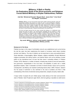 Militancy - Bangladesh Sociological Society