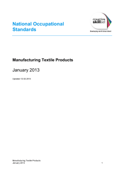 National Occupational Standards