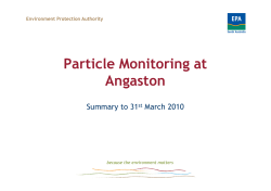 Particle monitoring at Angaston, Summary to 31 March