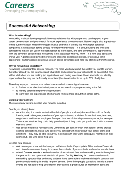 Successful networking (PDF , 458kb)
