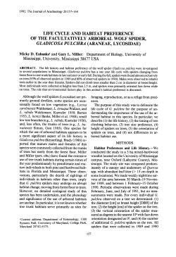 LIFE CYCLE AND HABITAT PREFERENC E OF THE