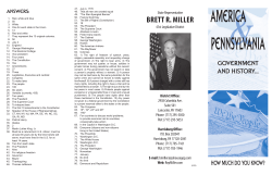 American History - PA State Rep. Brett Miller