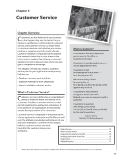 Customer Service - University of Tennessee Extension