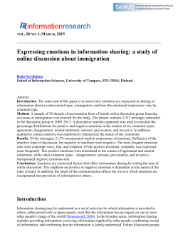 Expressing emotions in information sharing: a study of