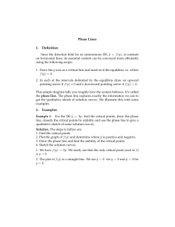 Phase Lines - MIT OpenCourseWare