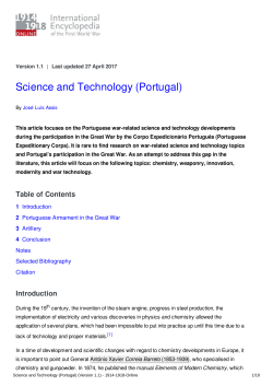 Science and Technology (Portugal) - 1914-1918