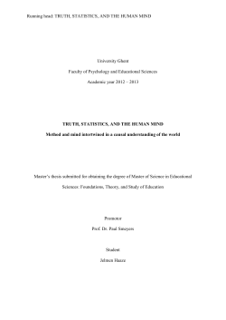 Truth, Statistics, and the Human Mind