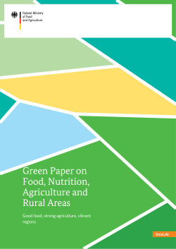 Green Paper on Food, Nutrition, Agriculture and Rural Areas