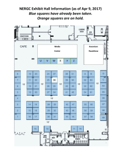 NERGC Exhibit Hall Information (as of Apr 9, 2017) Blue squares