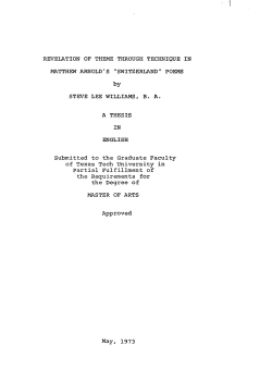 REVELATION OF THEME THROUGH TECHNIQUE IN MATTHEW