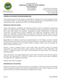 assistant chief of civil design engineering