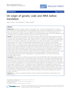 On origin of genetic code and tRNA before