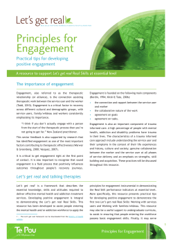 Principles of Engagement