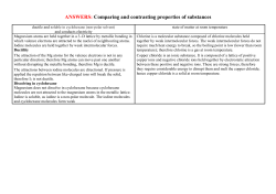 ANSWERS: Comparing and contrasting properties